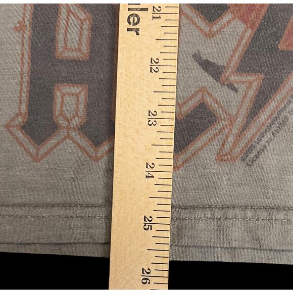 AC/DC Horns Graphic T-Shirt Highway to Hell Gray Medium | Classic Rock Band Tee - Picture 13 of 14